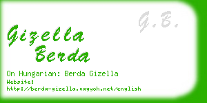 gizella berda business card